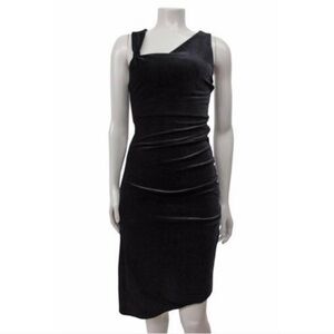 BCBG MaxAzria black ruched dress size medium